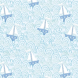 Blue - Tossed Sailboats